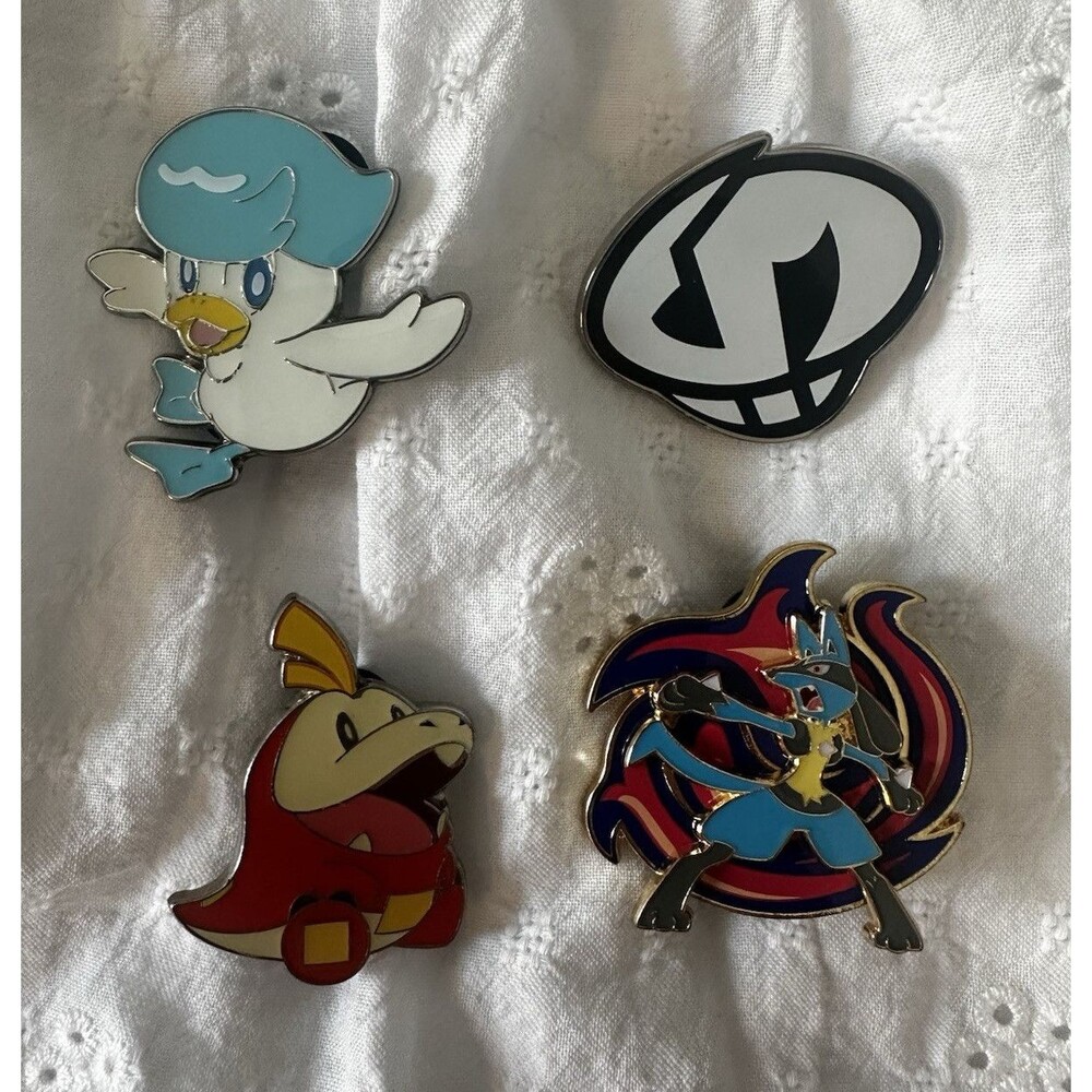 Official Pokémon Lot of 4 Enamel Lapel Pins Multicolor Metal